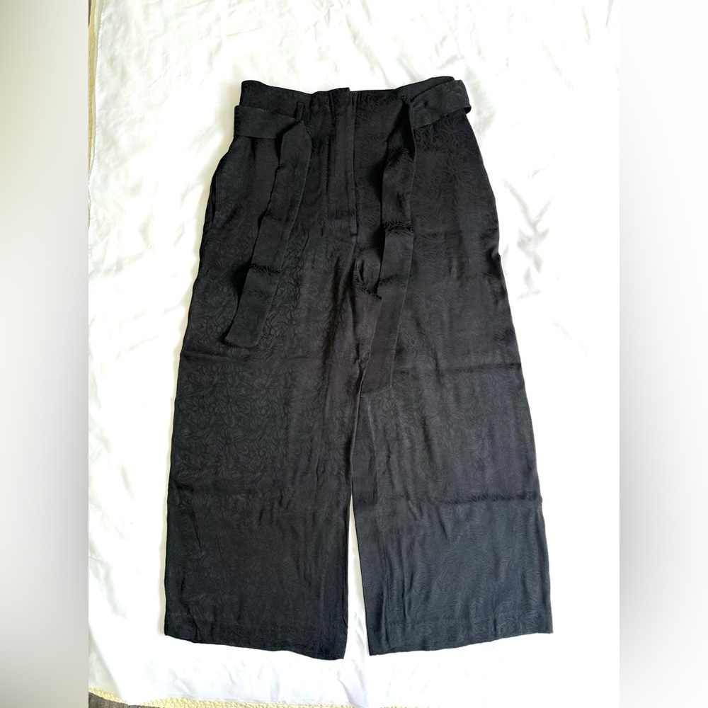 Calvin Klein Black Wide-Leg Jumpsuit with Tie Waist